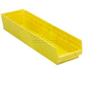 Plastic Nesting Storage Shelf Bin QSB206 6-5/8""W x 23-5/8""D x 6""H Yellow