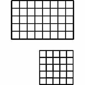 16""L X 10""W Epoxy Coated Grid Cubbies - Black