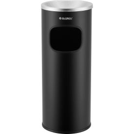 Global Industrial™ Steel Ashtray Trash Can 3 Gallon Black