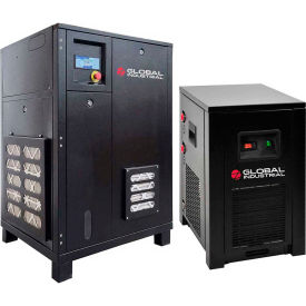 Global Industrial™ Tankless Rotary Screw Compressor w/Dryer 5 HP 1 Phase 230V