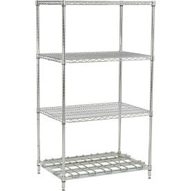 Nexel® 4 Shelf Poly-Z-Brite® Standard Wire Shelving Unit Starter 24""W x 24""D x 74""H