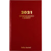 At-A-Glance® Standard Daily Journal 7-11/16"" x 12-1/8"" Page Size Red Moire