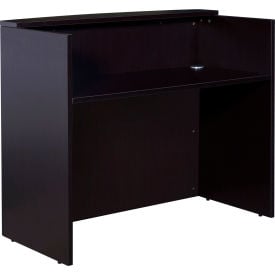 Boss Glazed Reception Desk - 48""W x 26""D x 41.5""H - Mocha