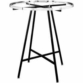 42"" dia Round Folding Garment Rack (KR57/MAB)- Rectangular Tubing - Matte Black