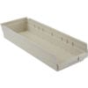 Global Industrial™ Plastic Nesting Storage Shelf Bin 8-3/8""W x 23-5/8""L x 4""H Beige