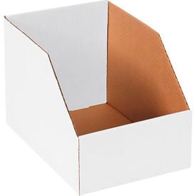 Global Industrial™ Jumbo Open Top Corrugated Bin Boxes 8""Wx12""Lx8""H White