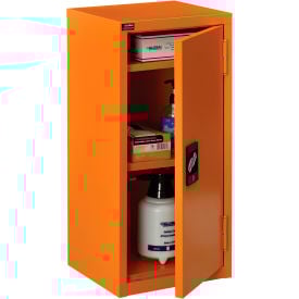 Global Industrial™ Emergency Preparedness Cabinet Wall Mount 13-3/4""Wx12-3/4""Dx30""H Orange