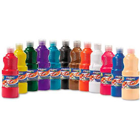 Prang 21696 Ready-to-Use Tempera Paint 12 Assorted Colors 16 oz 12/Pack