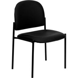 Flash Furniture Comfort Stackable Side Reception Chair - Vinyl - Black
