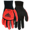 MCR Safety UltraTech Gloves 13 Gauge Nylon Shell Nitrile Palm/Fingers TPR Back 1 Pair