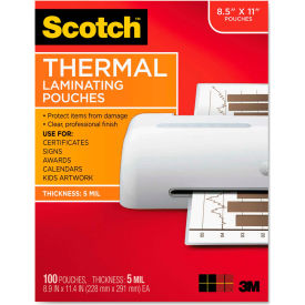Scotch® Letter Size Thermal Laminating Pouches 5 mil 100/Pack
