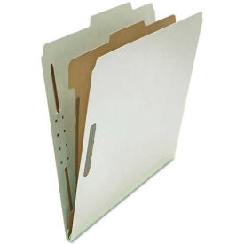 Universal® Pressboard Classification Folder Letter Four-Section Gray 10/Box