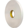 3M™ 4462 Double Sided Foam Tape 1"" x 5 Yds. 1/32"" Thick White
