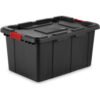 Sterilite Industrial Tote 14669004 - Black/Racer Red 27 Gal. 30-1/2""L x 20-5/8""W x 15-1/4""H