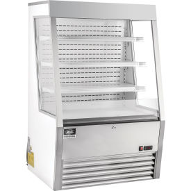 Nexel®; Refrigerated Open Air Merchandiser w/ Curtain 13.8 Cu. Ft. Stainless Steel