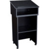 Oklahoma Sound® Tabletop Lectern w/AV Cart/Lectern Base Black 22/112-BK