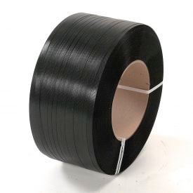 Global Industrial™ Polypropylene Strapping 5/8""W x 5400'L x 0.030"" Thick 16"" x 6"" Core Black