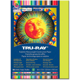 Pacon® Tru-Ray Sulphite Construction Paper 12""x9"" Brilliant Lime 50 Sheets