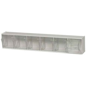 Quantum Tip Out Storage Bin QTB306 - 6 Compartments White