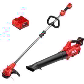 Skil CB7542B-10 PWR CORE 20™ Brushless 13"" String Trimmer & 400 CFM Leaf Blower Kit