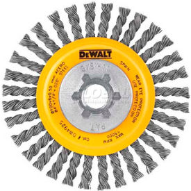 DeWalt HP Stringer Wire Wheel DW49204B 4"" X 5/8-11"" 20000 RPM .020"" Stainless Steel Wire 6/PK