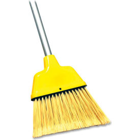 Genuine Joe 9"" Wide Angle Broom w/ 47"" Steel Handle Yellow - GJO58562
