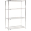 Nexel® 4 Shelf Chrome Wire Shelving Unit Starter 48""W x 24""D x 74""H