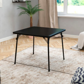 Flash Furniture Folding Card Table - Black