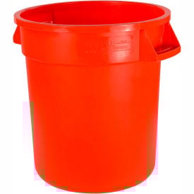 Carlisle Bronco Round Waste Container 32 Gallon Orange - 34103224