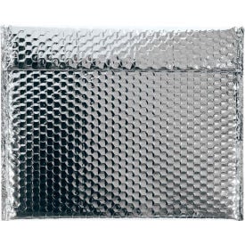 Global Industrial™ Glamour Bubble Mailers 13-3/4""W x 11""L Silver 48/Pack