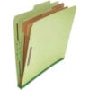 Universal® Pressboard Classification Folder Letter Six-Section Green 10/Box