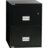 Phoenix Safe Vertical 25"" 2-Drawer Legal Fire and Water Resistant File Cabinet Black - LGL2W25B