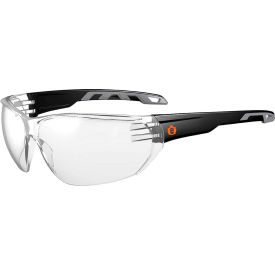 Ergodyne® Skullerz® VALI Frameless Safety Glasses Matte Black Anti-Fog Clear Lens
