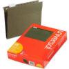 Universal® Hanging File Folders 1/5 Tab 11 Point Stock Letter Standard Green 25/Box