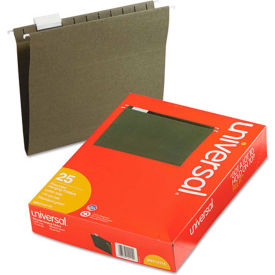 Universal® Hanging File Folders 1/5 Tab 11 Point Stock Letter Standard Green 25/Box