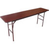 Interion Folding Wood Seminar Table 72""W x 18""L Mahogany