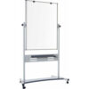 MasterVision Magnetic Double-Sided Dry-Erase Mobile Revolving Easel 36"" X 48"" Gray