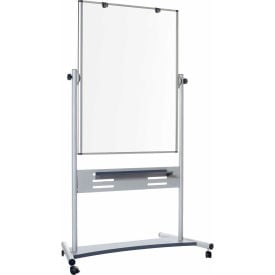 MasterVision Magnetic Double-Sided Dry-Erase Mobile Revolving Easel 36"" X 48"" Gray