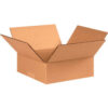 Global Industrial™ Flat Cardboard Corrugated Boxes 9""L x 9""W x 3""H Kraft