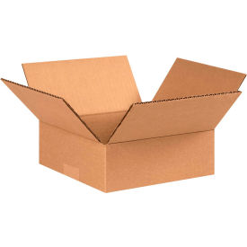 Global Industrial™ Flat Cardboard Corrugated Boxes 9""L x 9""W x 3""H Kraft