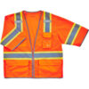 Ergodyne® GloWear® 8346Z Hi-Vis Two Tone Surveyor Vest Zipper Class 3 L/XL Orange