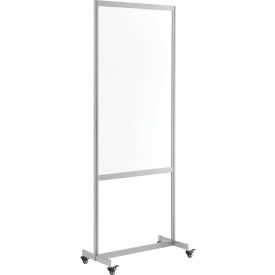 Global Industrial™ Clear Mobile Divider Acrylic 30""W x 75""H