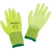 Global Industrial™ Flat Polyurethane Coated Gloves Hi-Viz Lime Medium
