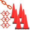 Mr. Chain 93213-6 Traffic Cone & Chain Kit - Traffic Orange 93213-6