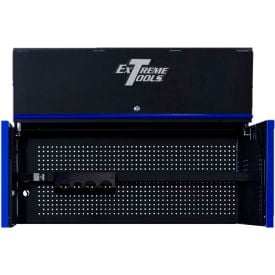 Extreme Tools RX Power Workstation Hutch 55""W x 25""D x H""22-1/4 Black w/Blue Handle & Trim