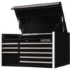 Extreme Tools RX412508CHBK Professional 41""W x 25""D x 21-3/8""H 8 Drawer Black Top Chest