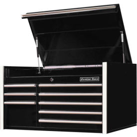 Extreme Tools RX412508CHBK Professional 41""W x 25""D x 21-3/8""H 8 Drawer Black Top Chest