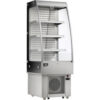 Nexel™ Refrigerated Open Air Merchandiser w/ Curtain 8.8 Cu. Ft. Stainless Steel