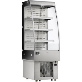 Nexel™ Refrigerated Open Air Merchandiser w/ Curtain 8.8 Cu. Ft. Stainless Steel