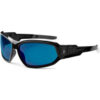 Ergodyne® Skullerz® Loki Safety Glasses/Goggles Blue Mirror Lens Black Frame